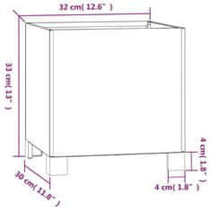 Vidaxl Kvetináč s nohami hrdzavý 32x30x33 cm korténová oceľ