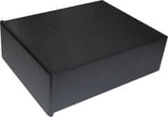 HADEX Krabička hliníková dvojdielna eloxovaná čierna, 100x128x40mm