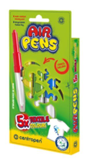 Centropen Fúkacie fixy AIR PENS na textil 5 ks