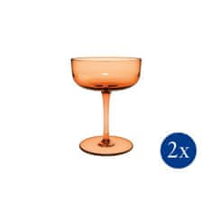 Villeroy & Boch Sada širokých pohárov na šampanské z kolekcie LIKE GLASS APRICOT, 2 ks