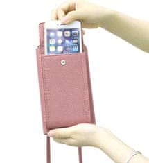 Nuvo Kompaktná kabelka s priehradkou na smartfón ružová