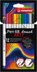Stabilo Fixa Pen 68 brush sada 12 ks v puzdre "ARTY"