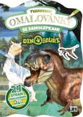 Tvarované omaľovánky so samolepkami - Dinosaury