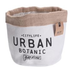 Dekorstyle Textilný kvetinový box URBAN BOTANIC 21 cm biely/béžový