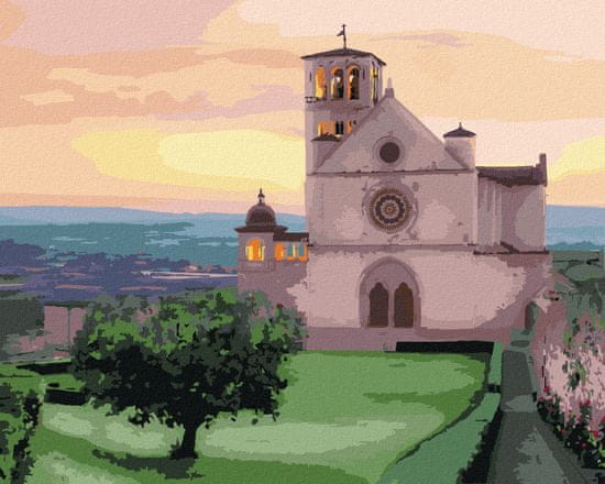 ZUTY Diamantové maľovanie - BAZILIKA SVÄTÉHO FRANTIŠKA Z ASSISI, TALIANSKO (TED DAVIS) 40x50 cm NO