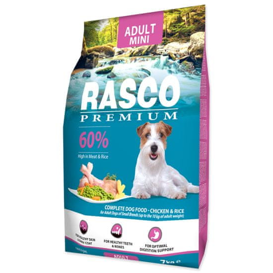 RASCO PREMIUM Granule Adult kuře s rýží 7 kg