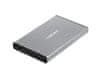 Externý box pre HDD 2,5" USB 3.0 Rhino Go, šedý, hliníkové telo