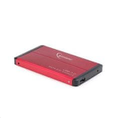 Gembird Externý box pre 2.5" zariadenie, USB 3.0, SATA, červený