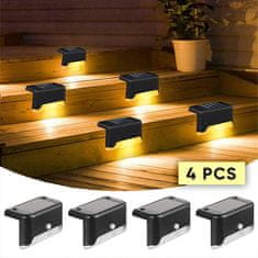 Cool Mango Vonkajšie solárne LED svietidlá, osvetlenie schodiska (4 sady svetiel) - Decky