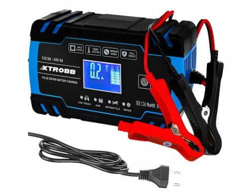 Xtrobb  11162 Automatická nabíjačka batérií 12V/8A, 24V/4A