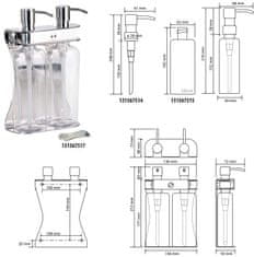 BEMETA BEMETA Dávkovač mydla dvojitý so zámkom, 2× 250 ml 152109381 - Bemeta