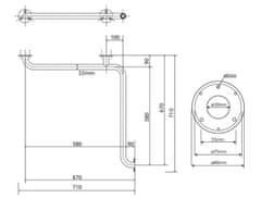 BEMETA BEMETA HELP: Madlo do sprchy, biele 301102034 - Bemeta