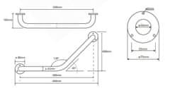 BEMETA BEMETA HELP: Uhlové držadlo, biele 301102014 - Bemeta