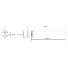 BEMETA BEMETA OMEGA: Držiak uterákov dvojitý otočný na jednej úchytke 104204191 - Bemeta