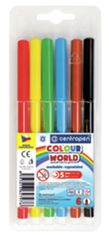 Centropen COLOUR WORLD 7550 trojhranné fixky, sada 6 farieb