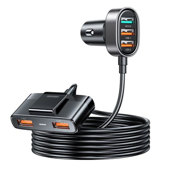 Joyroom JR-CL03 Pro autonabíjačka 5x USB 45W, čierna