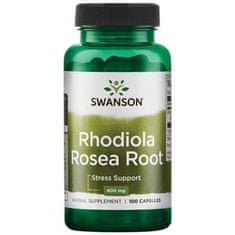 Swanson Rhodiola Rosea Root (Rozchodnica ružová), 400 mg, 100 kapsúl