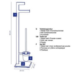 Kela WC sada Dub kov čierna KL-24260