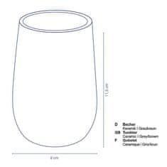 Kela Pohár Dots keramika šedohnedá KL-23601