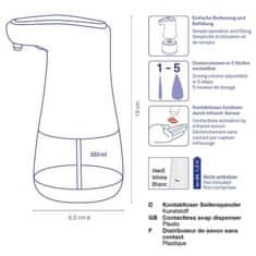 Kela Dávkovač mydla Aurie Comfort ABS plast biela 350 ml KL-24512