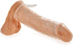 XSARA Elastický erekční návlekn a penis tenoučká stimulační násadka s výčnělky - 79656627