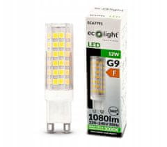 ECOLIGHT LED žiarovka - G9 - 12W - teplá biela