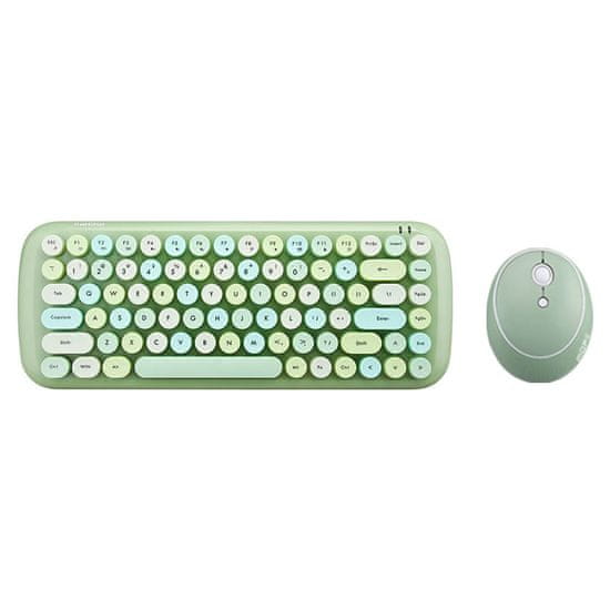 slomart Bezdrôtový set klávesnica + myš MOFII Candy 2.4G (zelená)