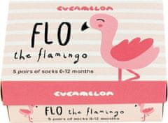 Cucamelon Detské veselé farebné ponožky CUCAMELON FLAMINGO, 0-12 mesiacov