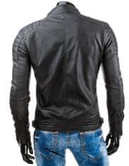 Dstreet Pánska koženková bunda kožená čierna XL