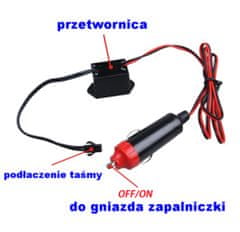 motoLEDy EL WIRE 12V konvertor do cigaretového zapaľovača