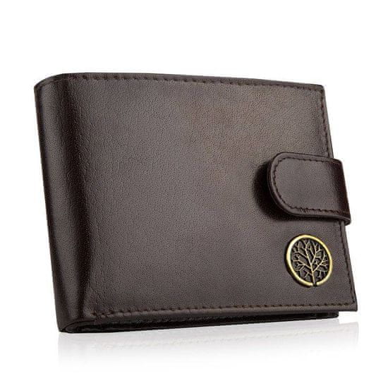 Betlewski elegantná kožená peňaženka s RFID bpm-bf-60 hnedá