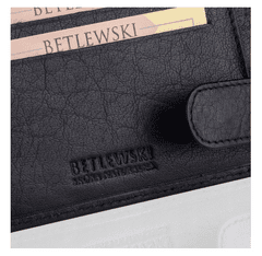 Betlewski Kožená peňaženka s rfid bpm-bh 60a čierna
