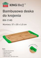 KINGHoff Doska na krájanie 37X25Cm Bambus Kh-1145