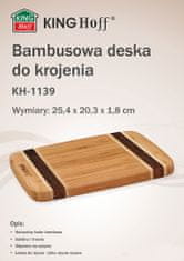 KINGHoff Doska na krájanie 25X20 cm Bambus Kh-1139