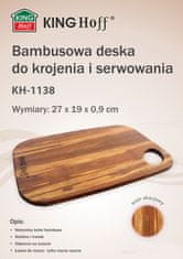 KINGHoff Doska na krájanie 27X19Cm Bambus Kh-1138