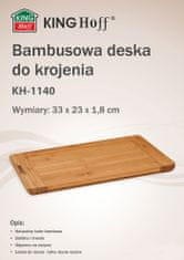 KINGHoff Doska na krájanie 33X23Cm Bambus Kh-1140