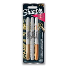 Sharpie Permanentný popisovač Metallic Fine súprava 3 ks, metalické farby