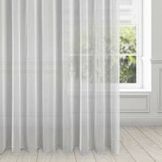 DESIGN 91 Hotová záclona s riasiacou páskou - Esel biela jemná, š. 3,5 m x d. 1,5 m