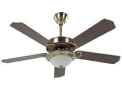 Beliani Stropný ventilátor so svetlom zlatý BEGEJ