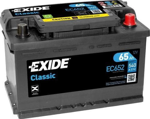 Exide Classic 65Ah Autobatéria 12V , 540A , EC652