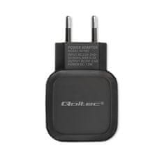 Qoltec Sieťová nabíjačka 12W | 5V | 2,4A | 2xUSB