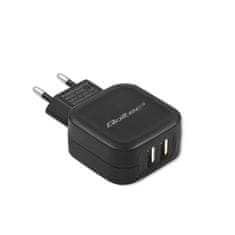 Qoltec Sieťová nabíjačka 12W | 5V | 2,4A | 2xUSB