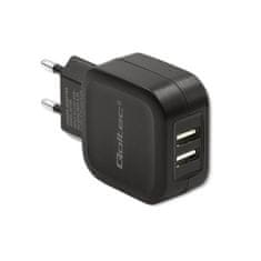 Qoltec Sieťová nabíjačka 17W | 5V | 3,4A | 2xUSB