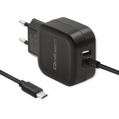 Qoltec Sieťová nabíjačka 17W | 5V | 3,4A | USB + Micro USB