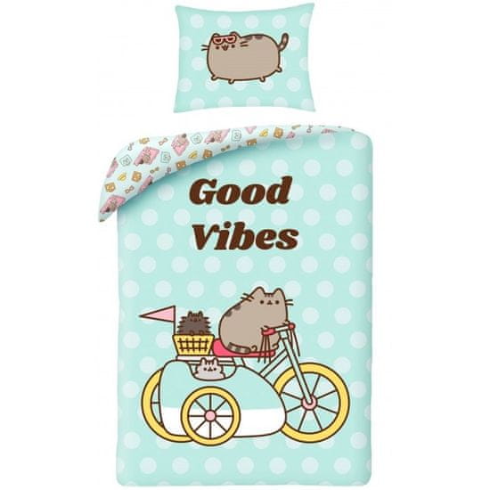 Halantex Bavlnené posteľné obliečky Pusheen - Good Vibes