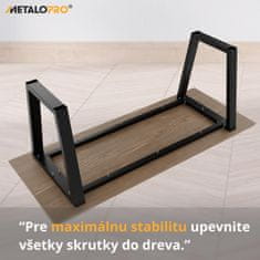 Atria Stolové nohy kovové, stabilné stolové podnože, stolové nohy čierne, stolové podnože do jedálne,120 cm