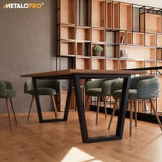 Atria Stolové nohy kovové, stabilné stolové podnože, stolové nohy čierne, stolové podnože do jedálne,120 cm