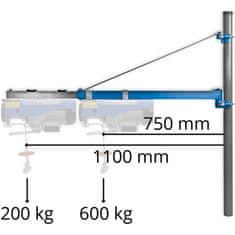 Güde Otočné rameno pre lanový navijak 1200 100-600 kg