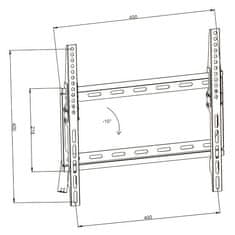 tectake Držiak sklopný 26" (66cm) - 75" (191cm)