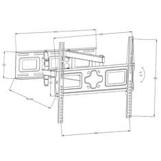 tectake Držiak individuálne sklopný a otočný 26" - 75'' do 100 kg